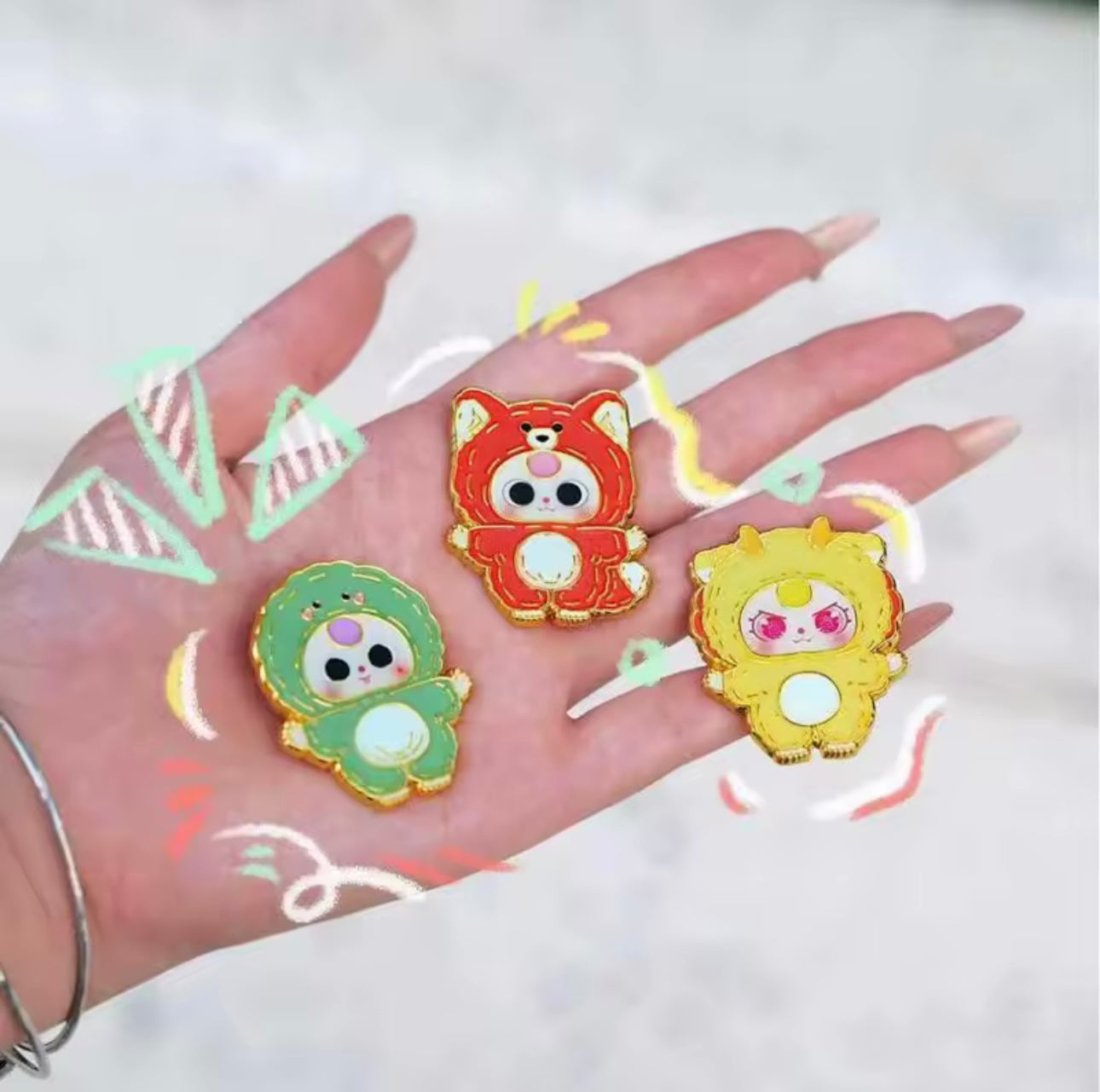 Baby Three Lapel pins