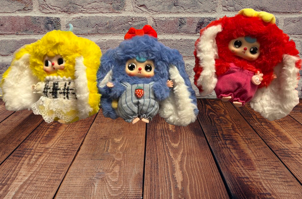 Baby Three Macaron Rabbits Version 2