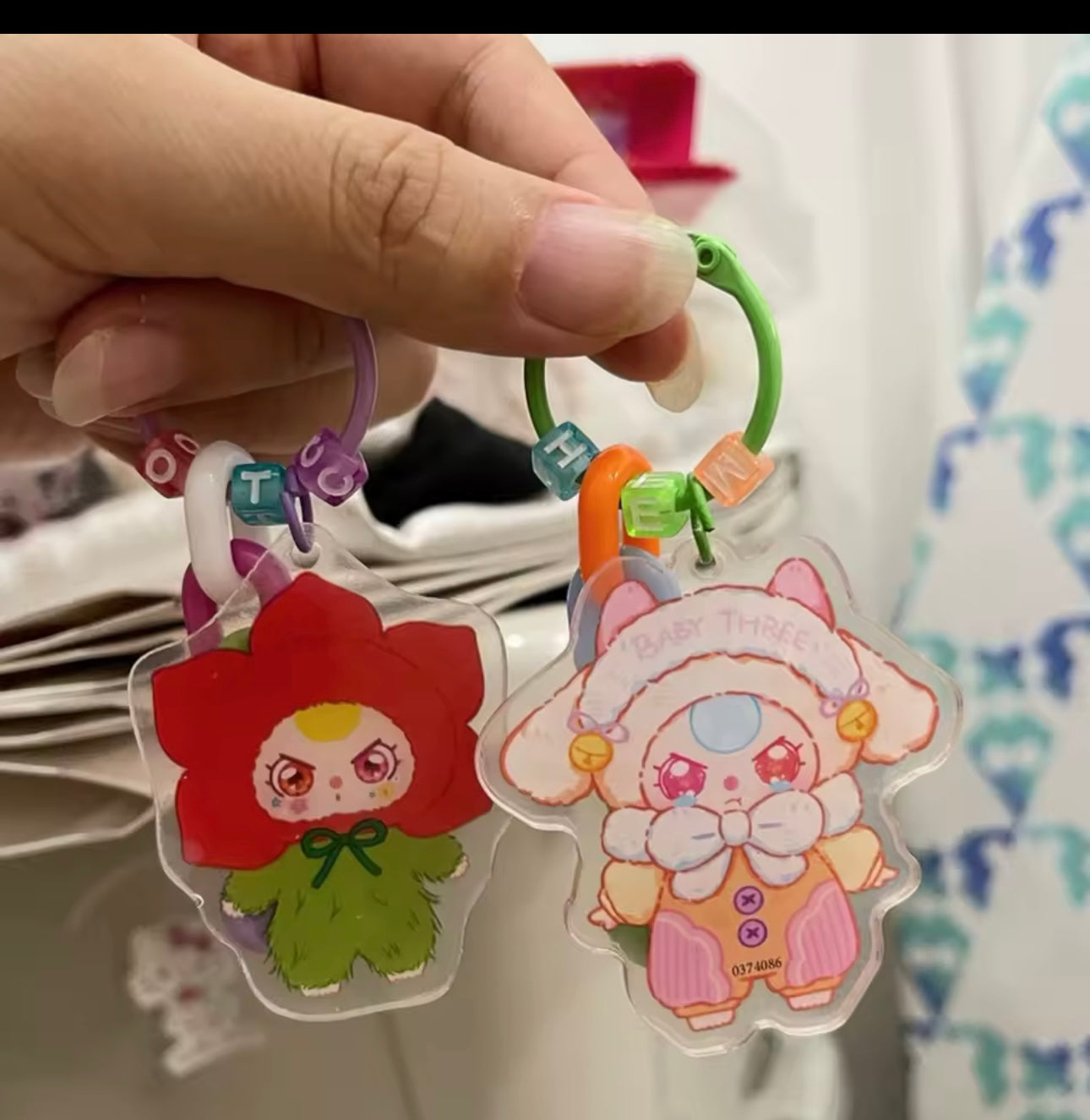Baby Three Acrylic Keychains